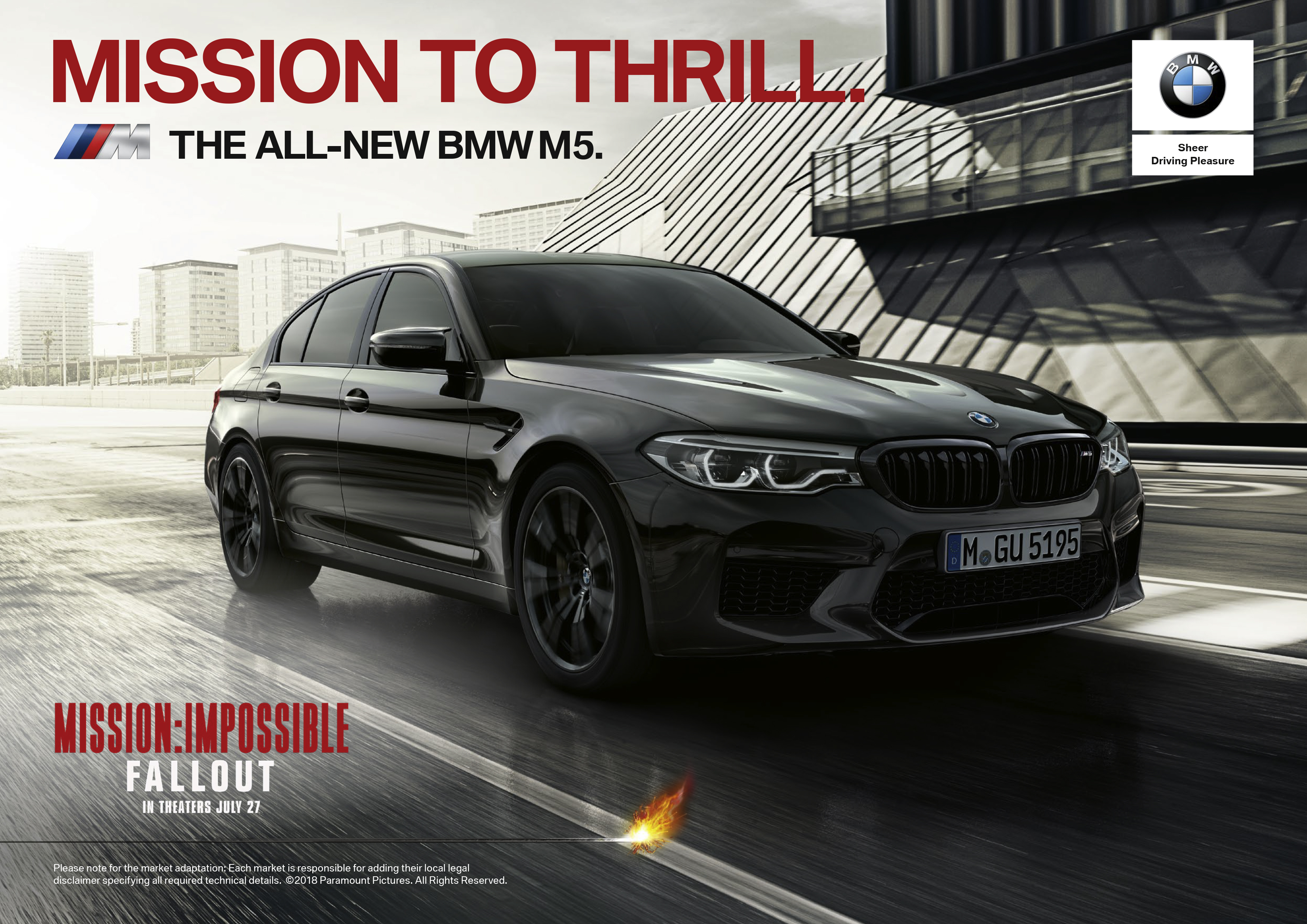 BMW M5 2019 estrela novo “Missão Impossível - Efeito Fallout” [Divulgação l BMW Group]